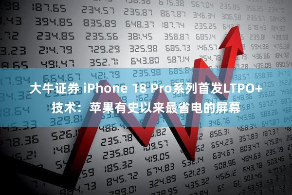 大牛证券 iPhone 18 Pro系列首发LTPO+技术：苹果有史以来最省电的屏幕